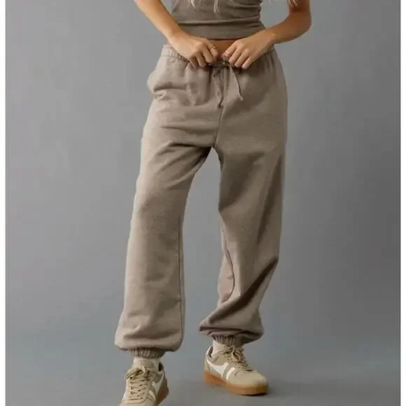 AMERICAN EAGLE Tan Brown Everyday Luxe Jogger Sweatpants Women's Size Small - Picture 6 of 6
